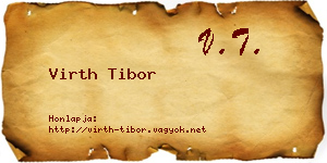 Virth Tibor névjegykártya